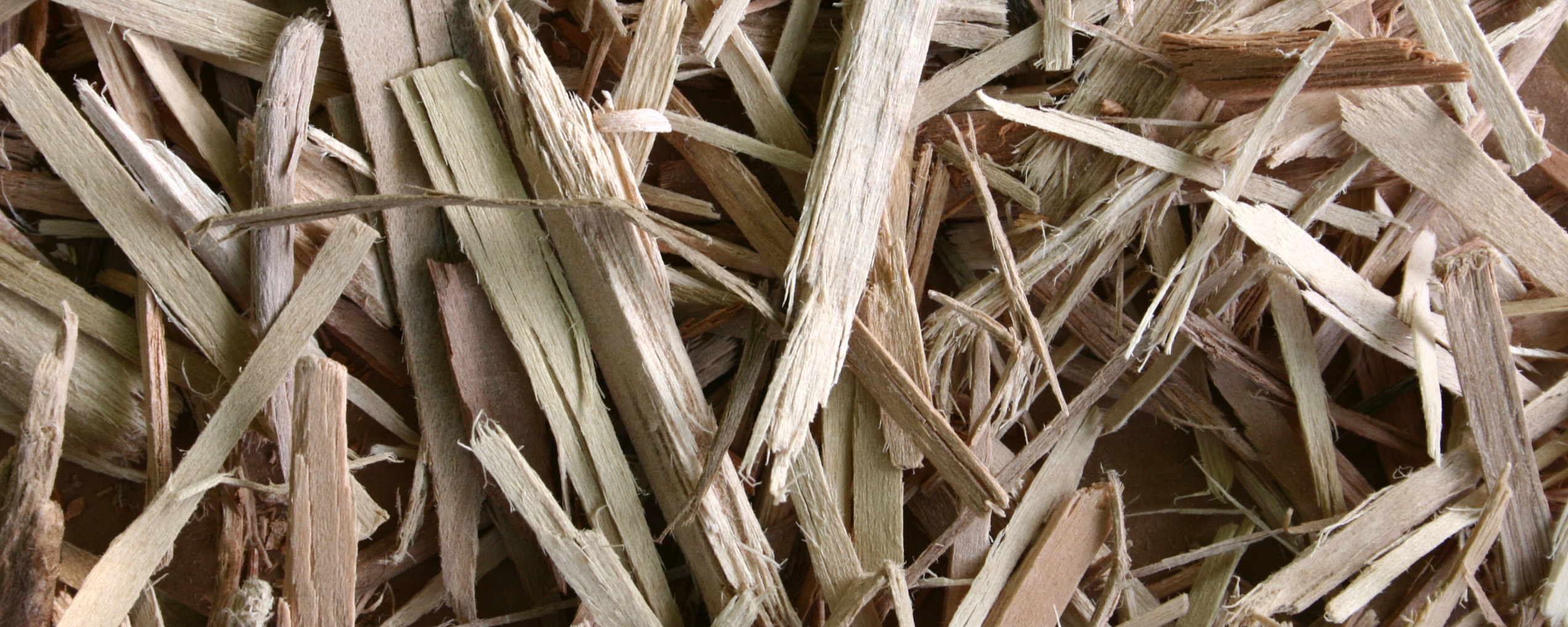 closeup of hogged wood