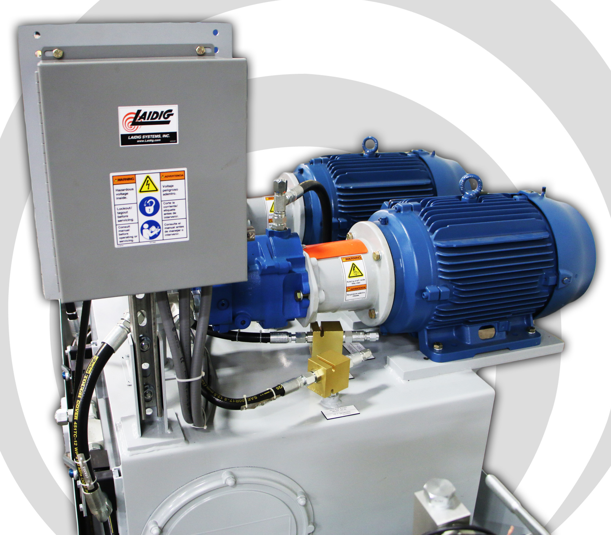 Laidig Hydraulic Power Units bulk material handling system, bridging, rat-holing, material flow, reclaim, reclaimer, silo unloading, unloader, bulk material storage, reclaim system, dry bulk unloading, grain unloading